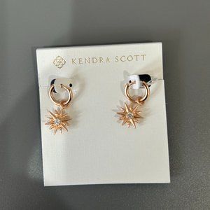 Kendra Scott Rose Gold Drop Earrings - Starburst Design
